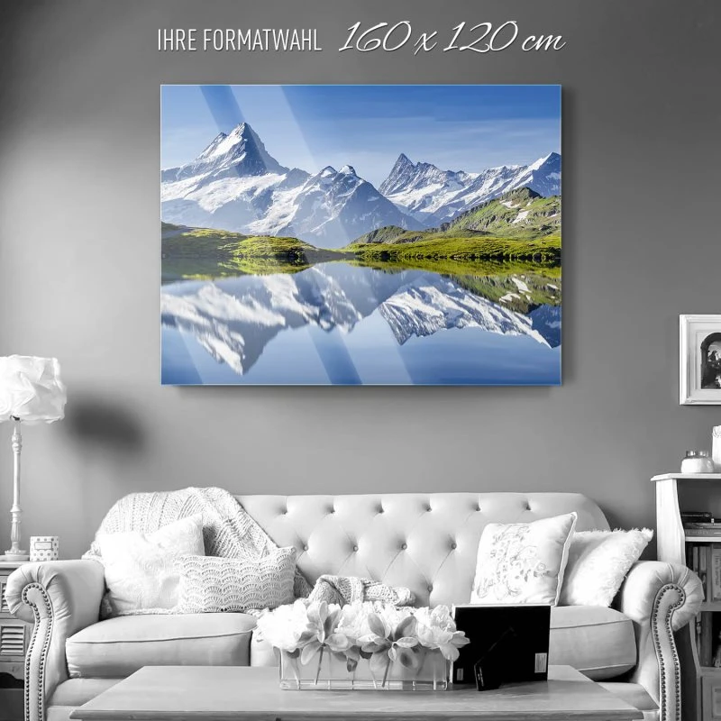 Acrylglasbild XXL, Berge & Gebirge Bachalpsee Schweiz 160x120cm groß