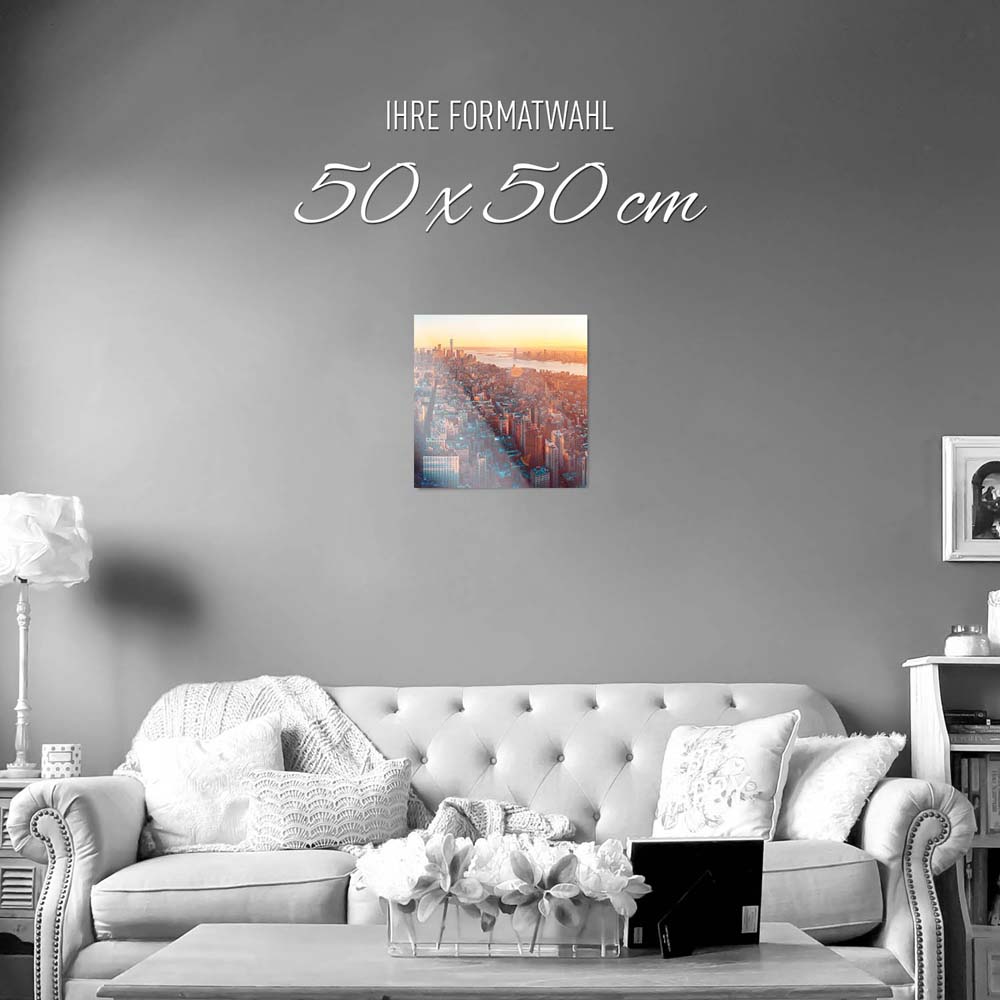 WandPoster Skyline Manhatten von oben, 50x50cm