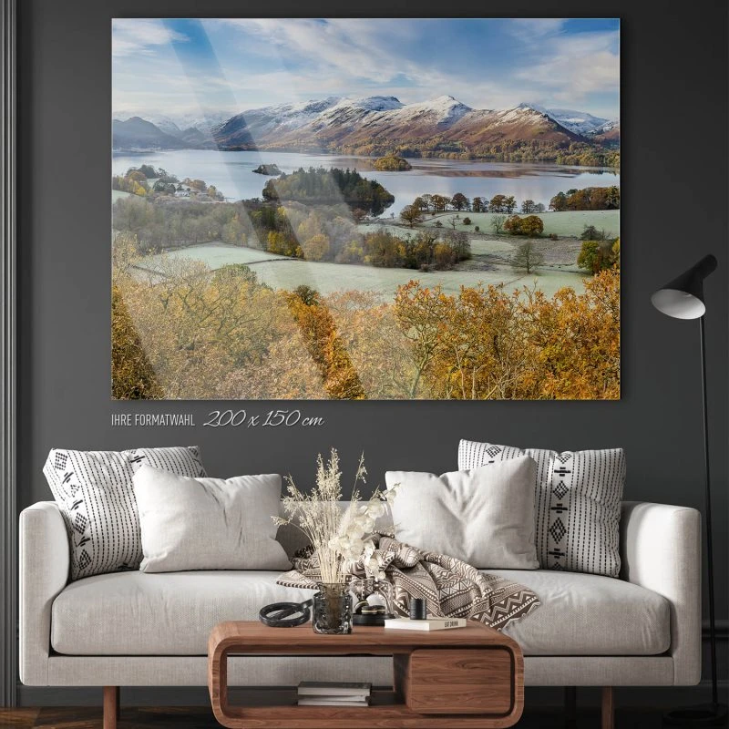 200x150cm großes Acrylglasbild, Berge & Gebirge Derwent Water England