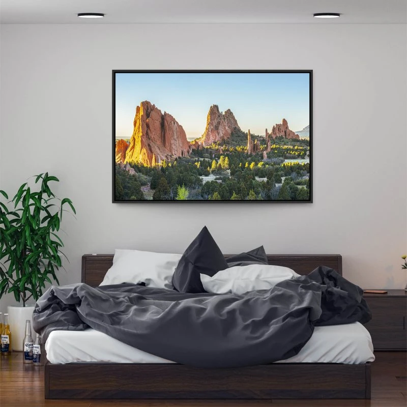 Berge & Gebirge Garden of the Gods USA im schwarzen Bilderrahmen, 200x150cm