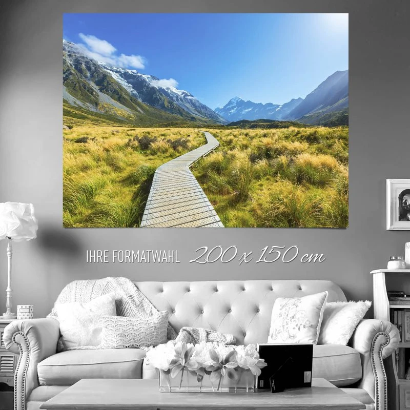 XXL Poster 200x150cm Berge & Gebirge Mount Cook National Park Neuseeland