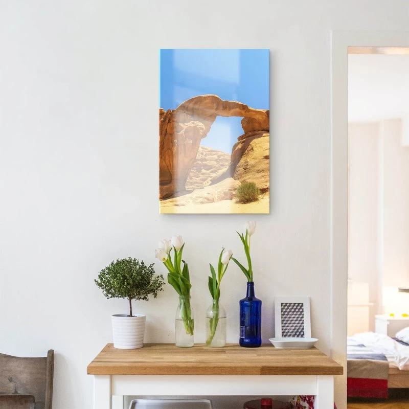 Berge & Gebirge im Hochformat, Wadi Rum Wüste als Acrylglas Bild 60x90cm