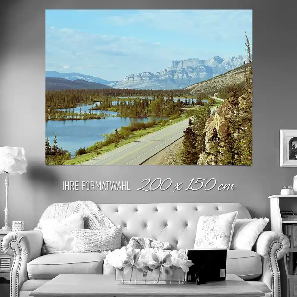 XXL Poster 200x150cm Flüsse & Seen Trans Canada Highway