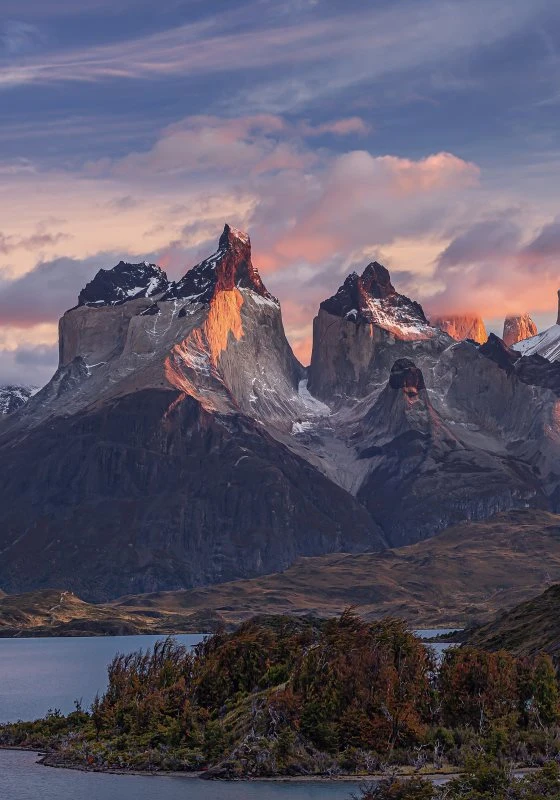 Poster Sonnenspiele Patagonien Flüsse & Seen, 70x100cm groß
