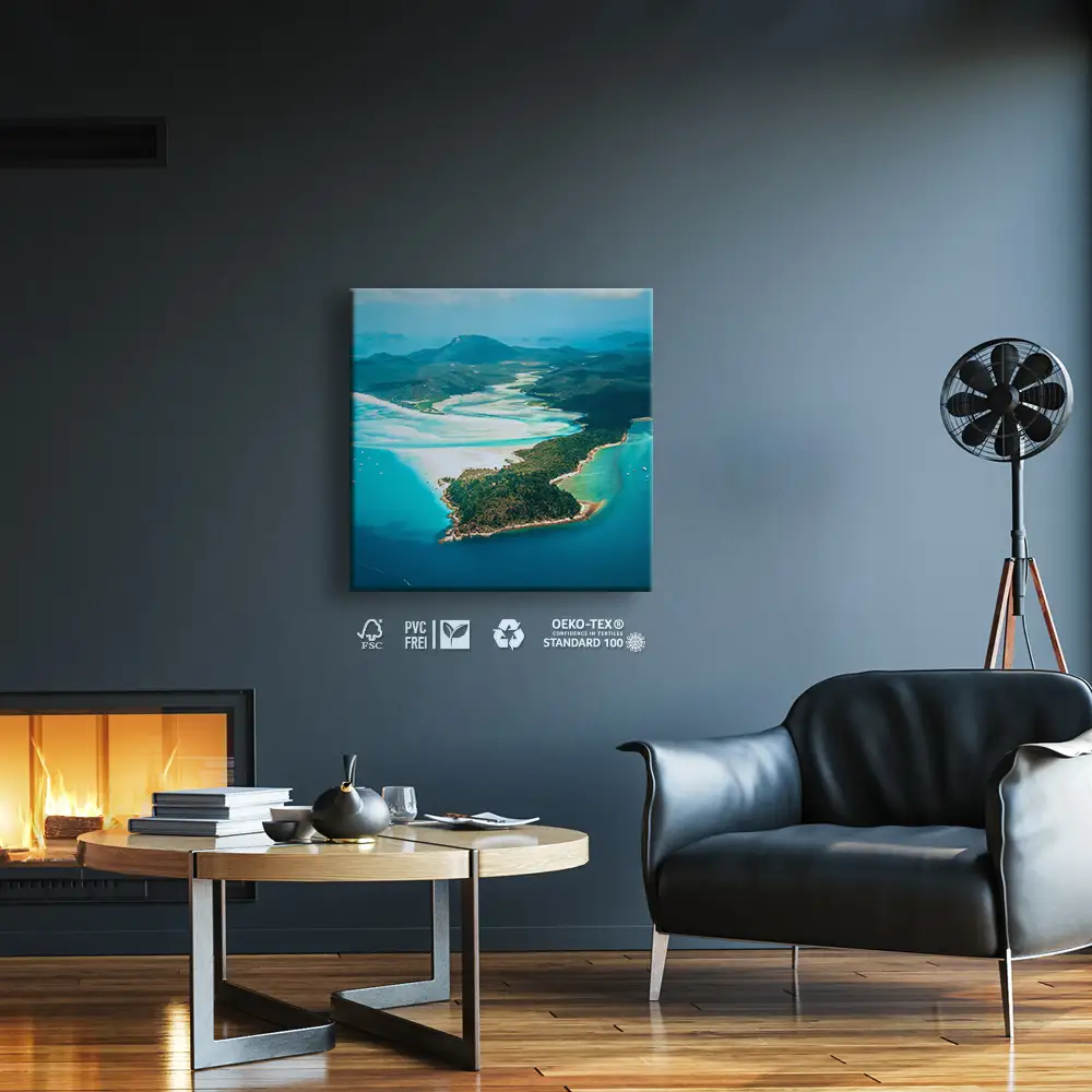 Strand & Meer Panorama Australien als Leinwand Bild 30x30cm