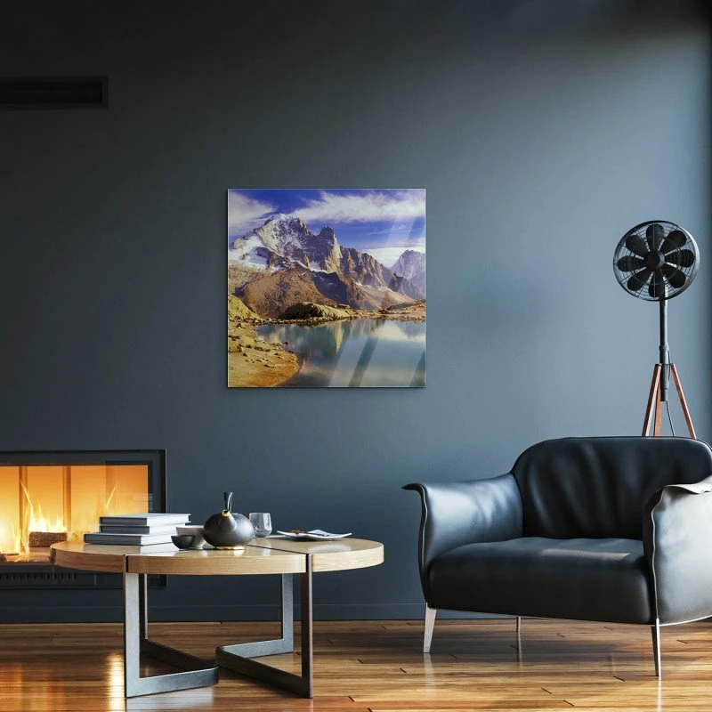 Berge & Gebirge Crystal Lakes Franz. Alpen als Acrylglas Bild 50x50cm