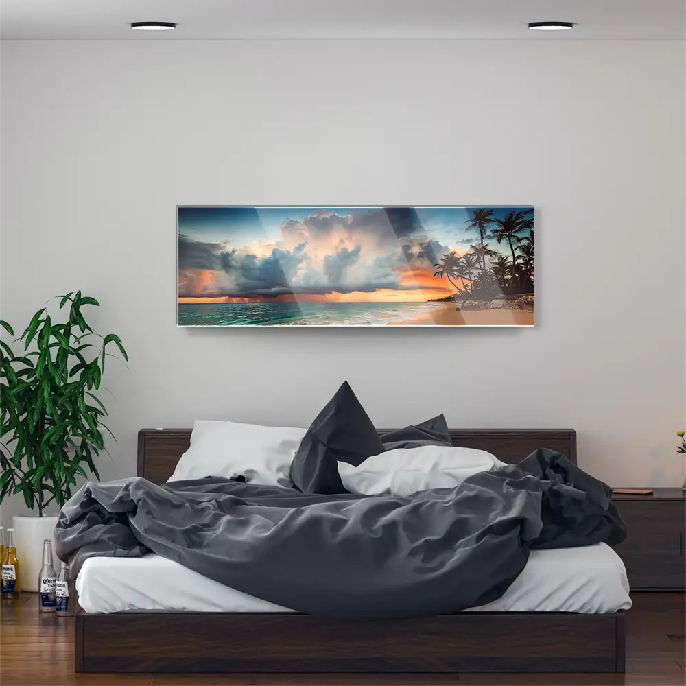 Strand & Meer Dominikanische Republik als Acrylglasverbund Bild 150x50cm
