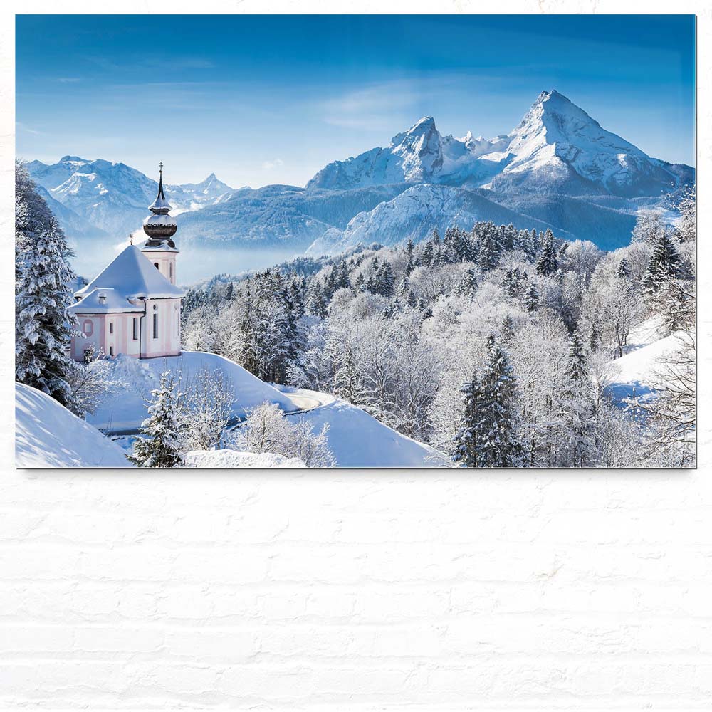 Berge & Gebirge Winter in den Alpen als Acrylglasverbund Bild 180x120cm