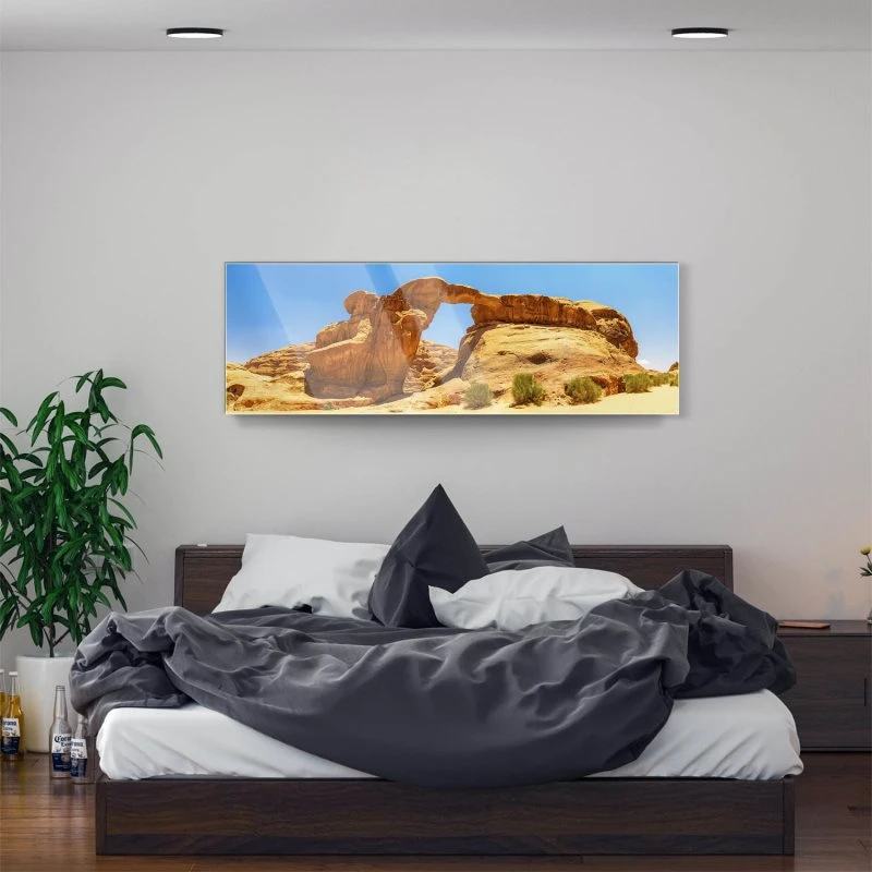 Berge & Gebirge Wadi Rum Wüste als Acrylglasverbund Bild 150x50cm