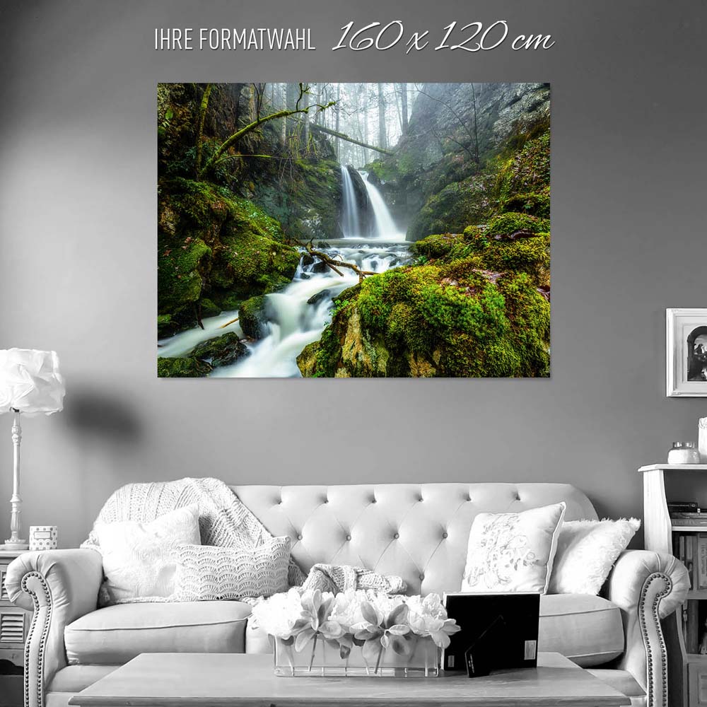 Wald & Bäume Wasserfall im Schwarzwald als Poster 160x120cm