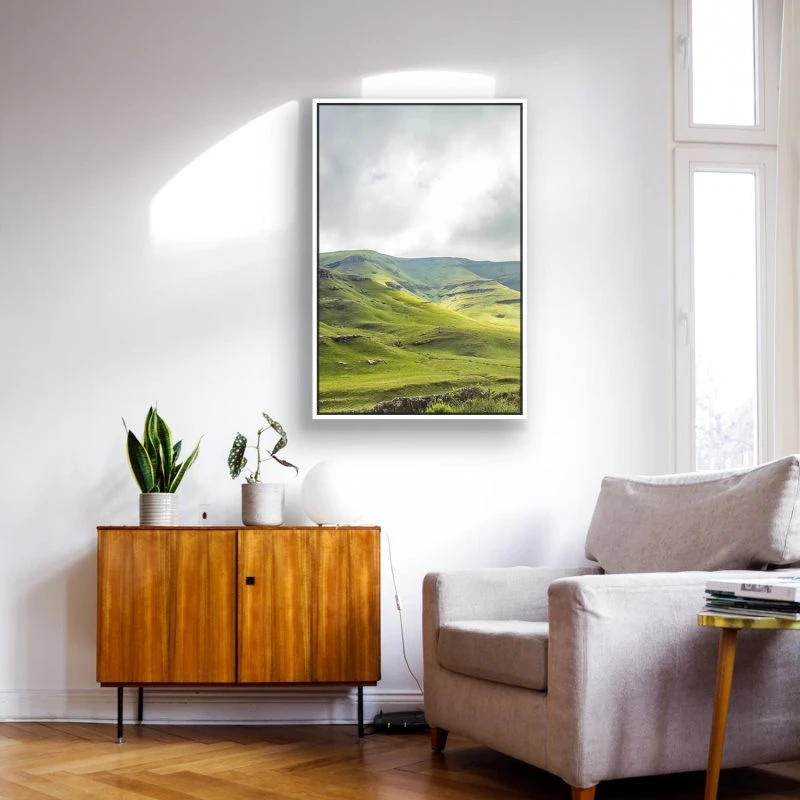Berge & Gebirge im Hochformat 40x60cm Südafrika Mkhomazi mit weißen Bilderrahmen
