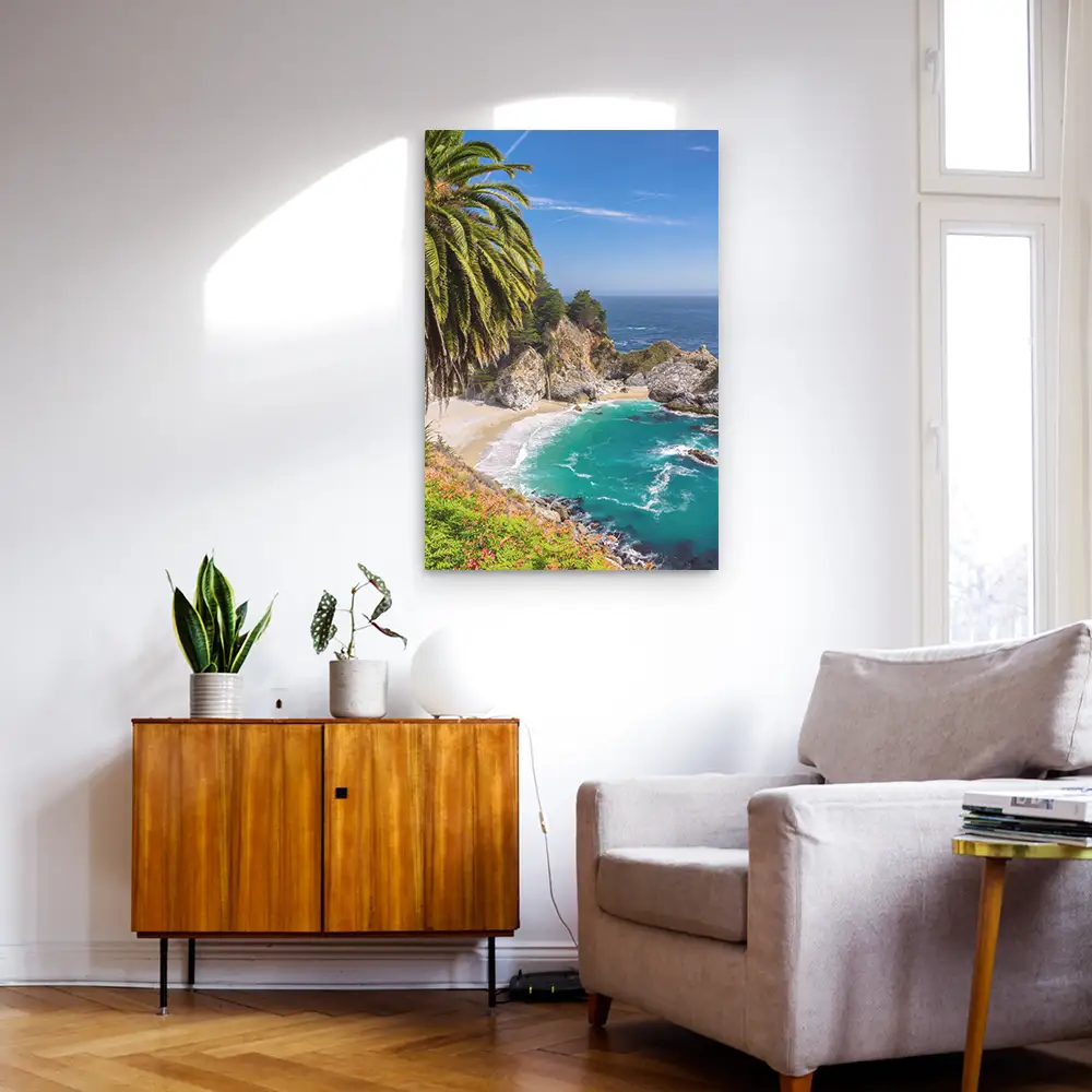 Poster 40x60cm im Hochformat, McWay Falls USA Kalifornien Strand & Meer