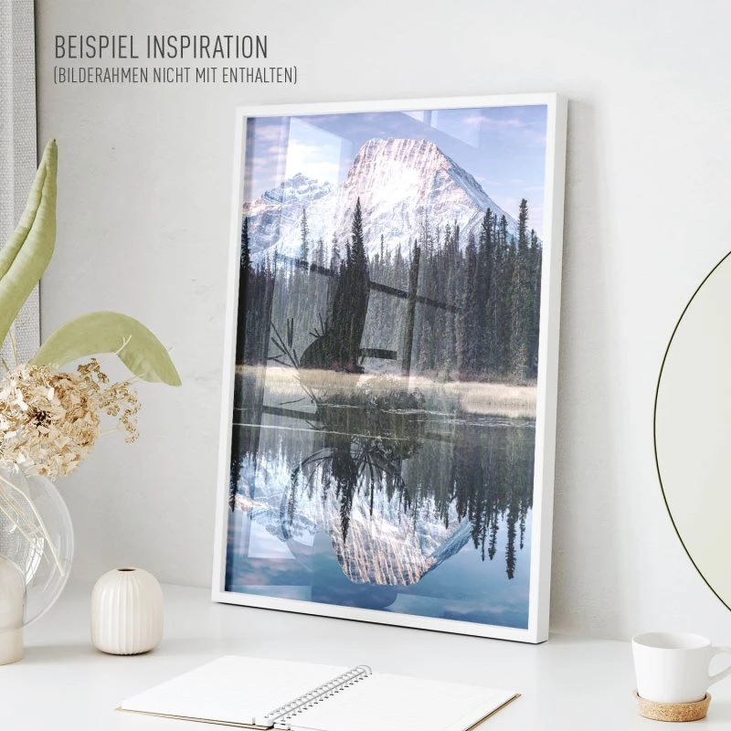 Poster 40x60cm im Hochformat, Rocky Mountains Kanada Berge & Gebirge
