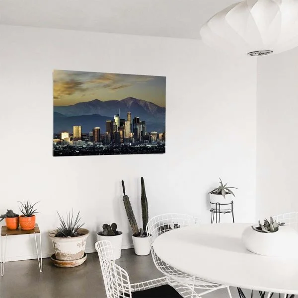 Poster 50x50cm Los Angeles by night Skyline