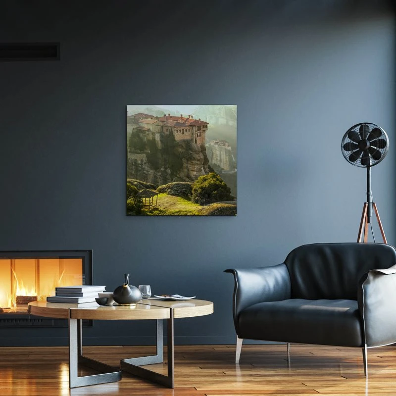 Berge & Gebirge Mateora Griechenland als Alu-Dibond Bild 50x50cm