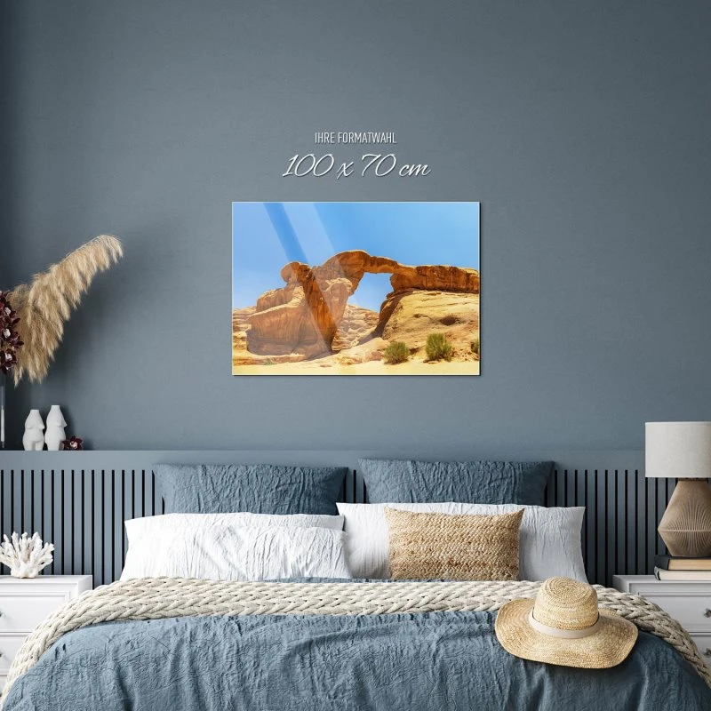 Berge & Gebirge Wadi Rum Wüste als Acrylglasverbund Bild 100x70cm