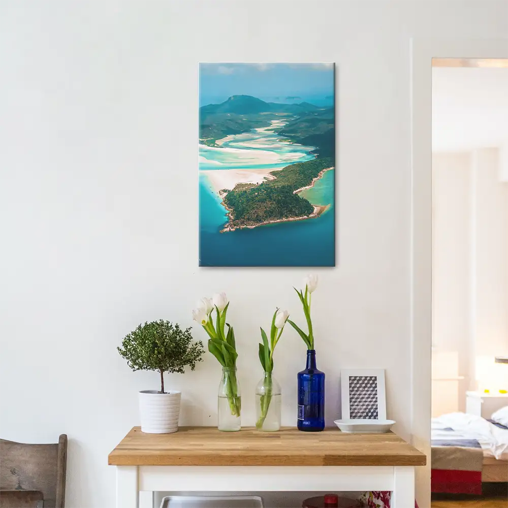 Leinwandbild 40x60cm Hochformat, Strand & Meer Panorama Australien