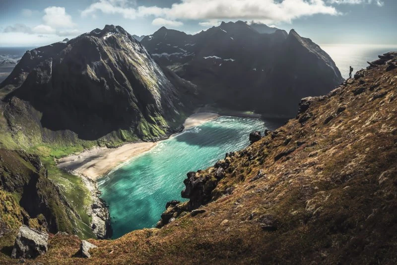 Keilrahmenbild Berge & Gebirge, Irgendwo Norwegen Lofoten 90x60cm groß
