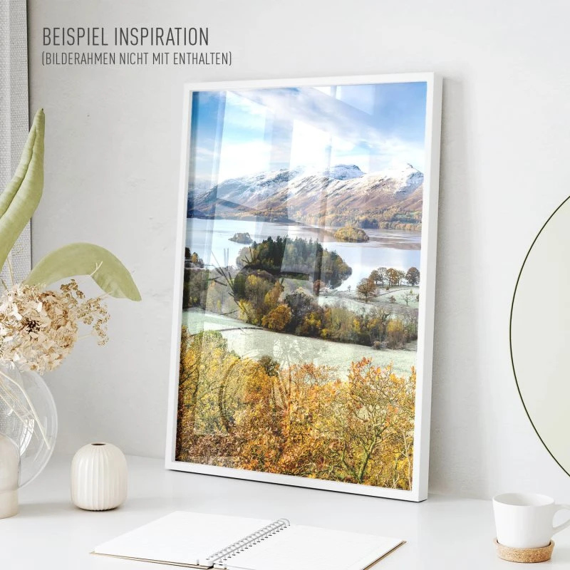 Poster 40x60cm im Hochformat, Derwent Water England Berge & Gebirge