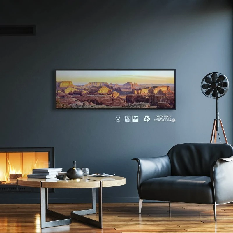 Berge & Gebirge Grand Canyon USA II im schwarzen Bilderrahmen, 150x50cm