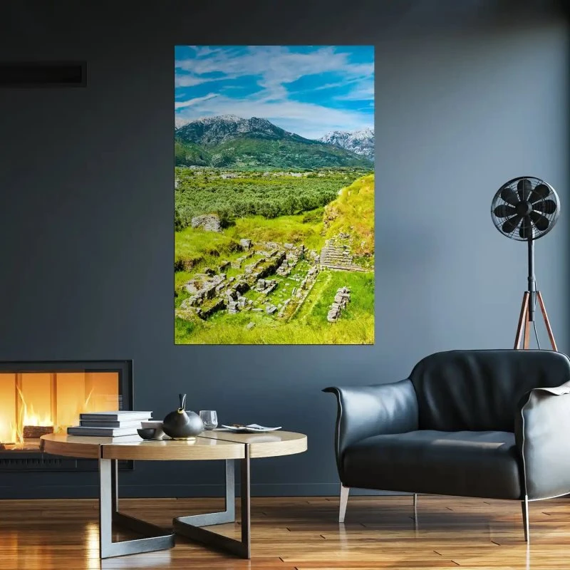 Poster 40x60cm im Hochformat, Griechenland Sparta Berge & Gebirge