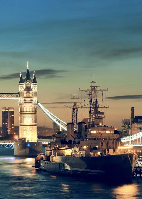 Poster 50x70cm London Themse Tower Bridge Flüsse & Seen