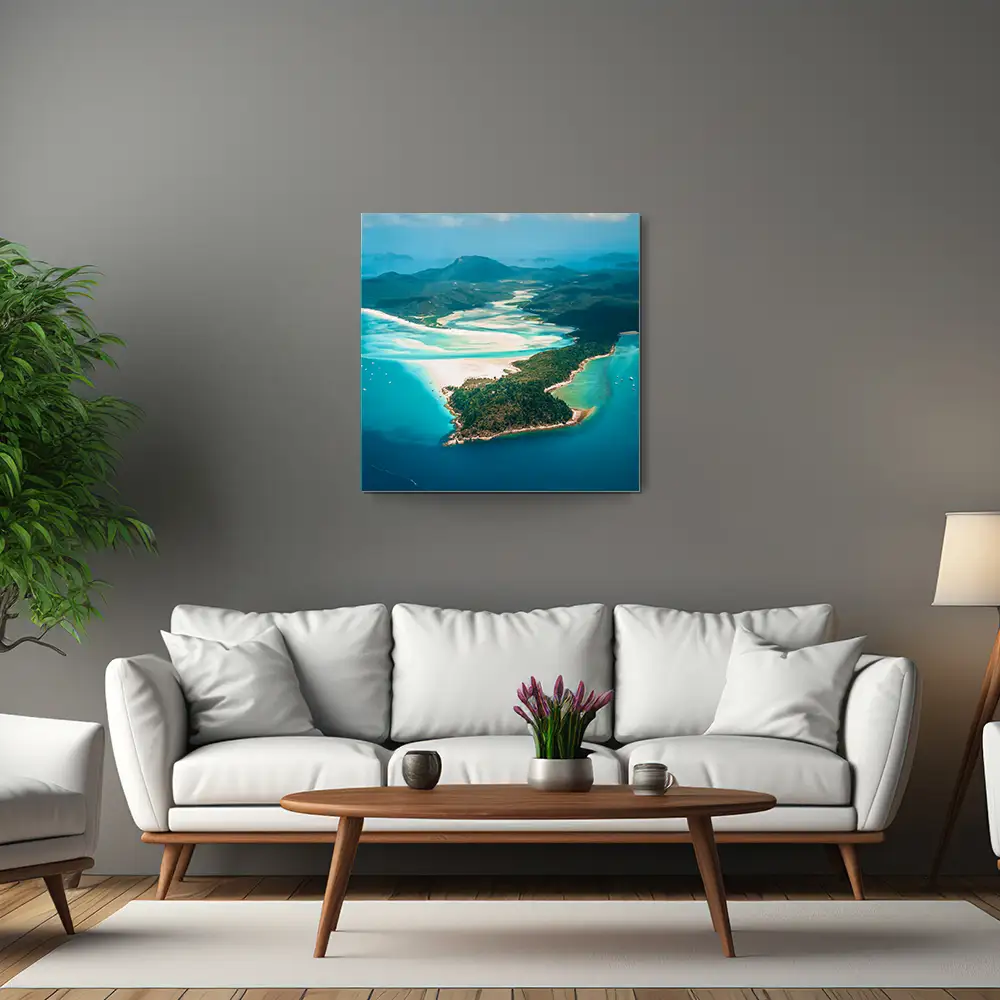 Strand & Meer Panorama Australien als Alu-Dibond Bild 80x80cm