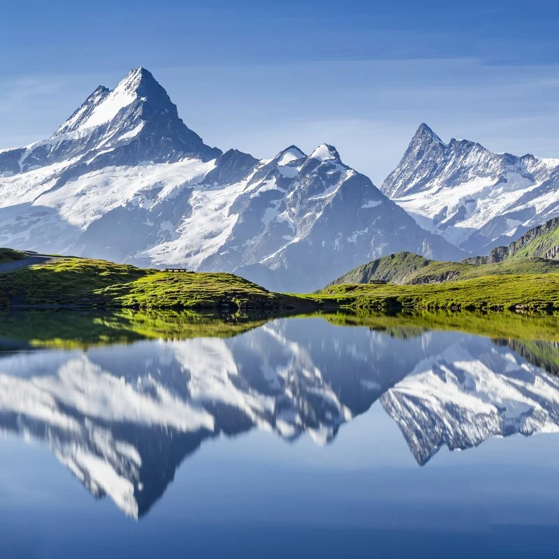Berge & Gebirge Bachalpsee Schweiz als Acrylglas Bild 80x80cm