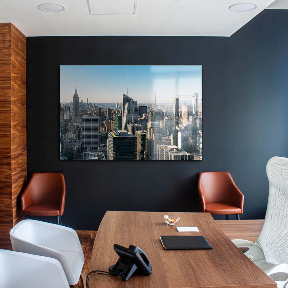 Skyline New York Empire State als Acrylglasverbund Bild 180x90cm