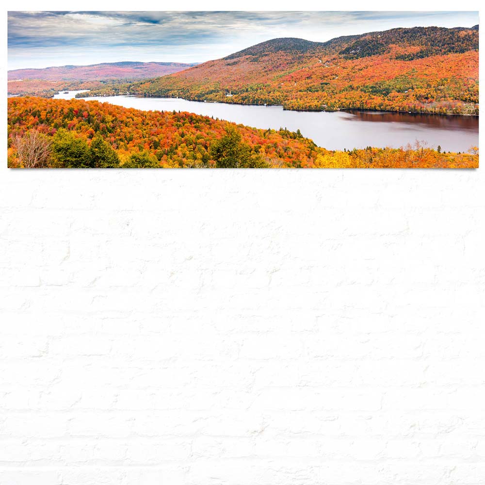 Panorama Poster 150x50cm, Wald & Bäume Indian Summer, Québec, Kanada