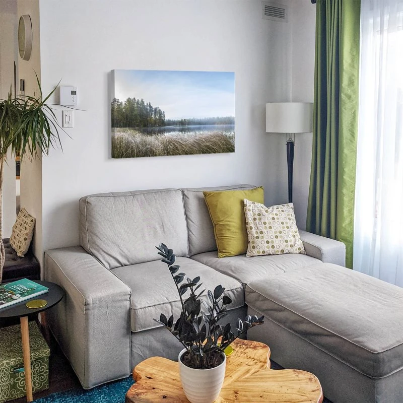 Keilrahmenbild 150x50cm, Flüsse & Seen Seelandschaft Finnland