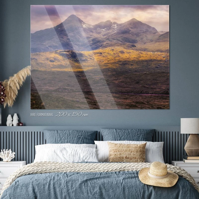Berge & Gebirge Cuillin Hills Schottland Isle of Sky als Acrylglasverbund Bild 200x150cm
