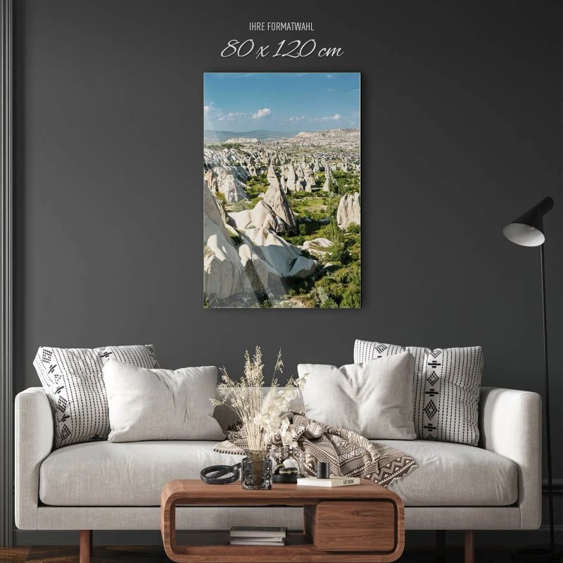 Berge & Gebirge im Hochformat, Kappadokien Türkei als Acrylglas Bild 80x120cm