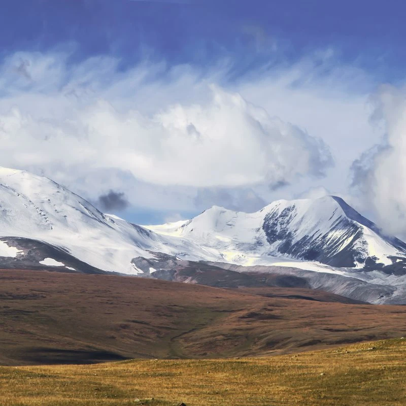 Berge & Gebirge Altai Ukok Russland als Alu-Dibond Bild 80x80cm