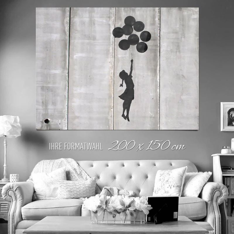 XXL WandPoster Banksy Girl with ballons, 200x150cm