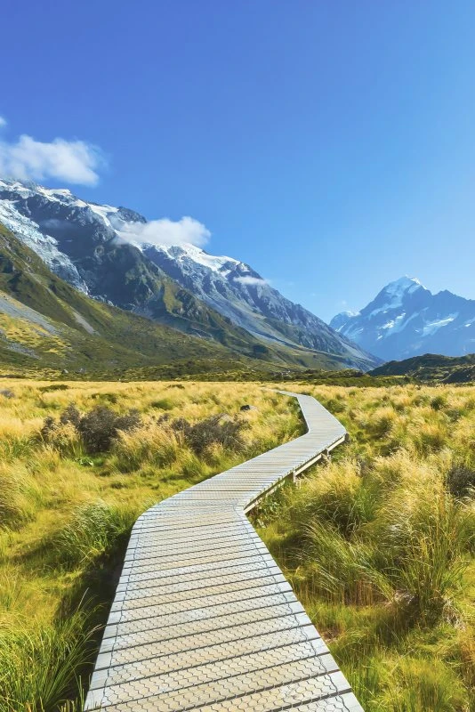Poster 40x60cm im Hochformat, Mount Cook National Park Neuseeland Berge & Gebirge