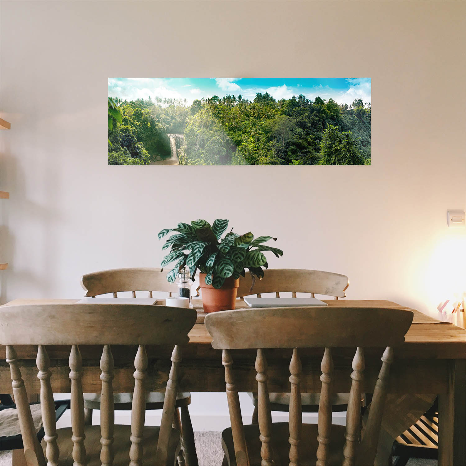 WandPoster Dschungel Wasserfallpanorama, 50x50cm
