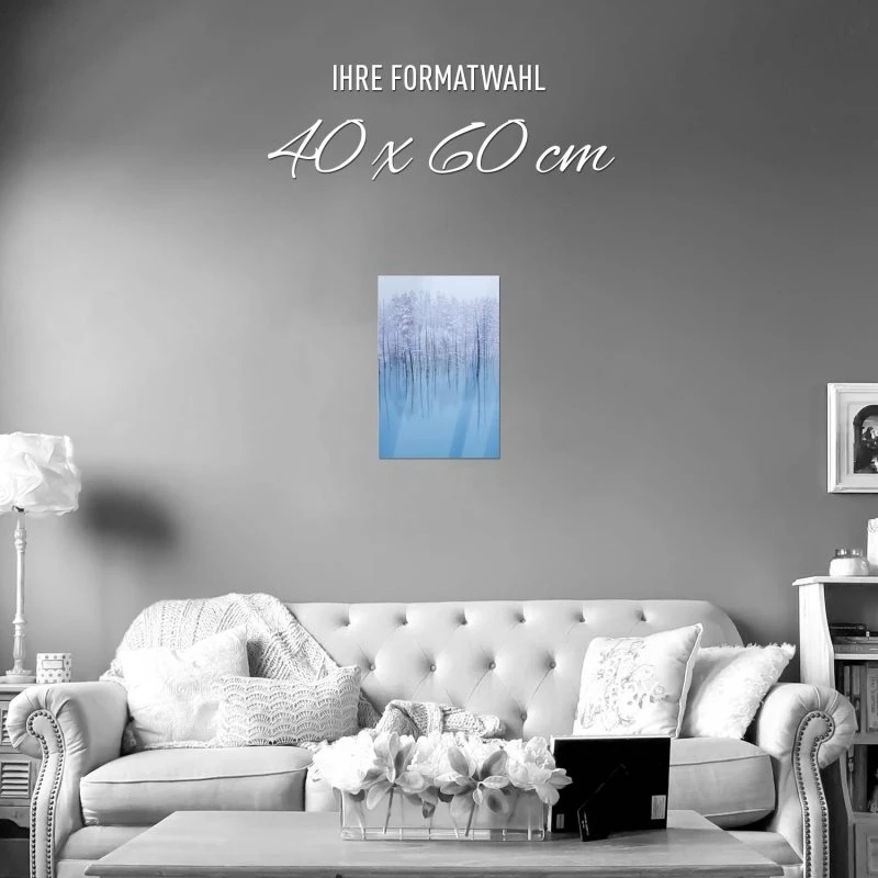 Poster 40x60cm im Hochformat, Vereist Flüsse & Seen