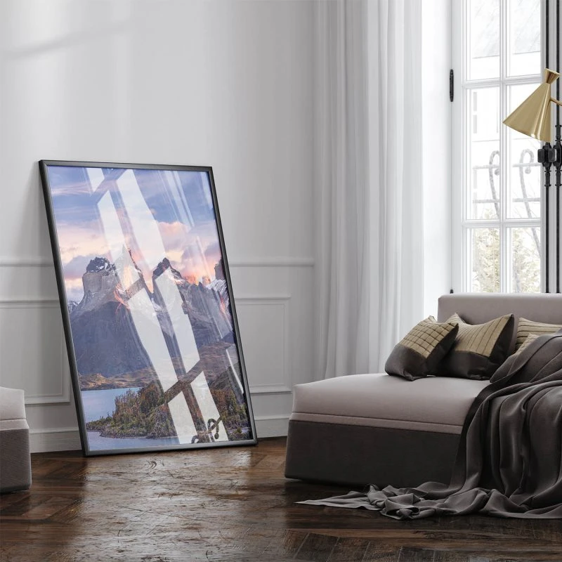 Flüsse & Seen Sonnenspiele Patagonien Poster XXL 100x150cm im Hochformat