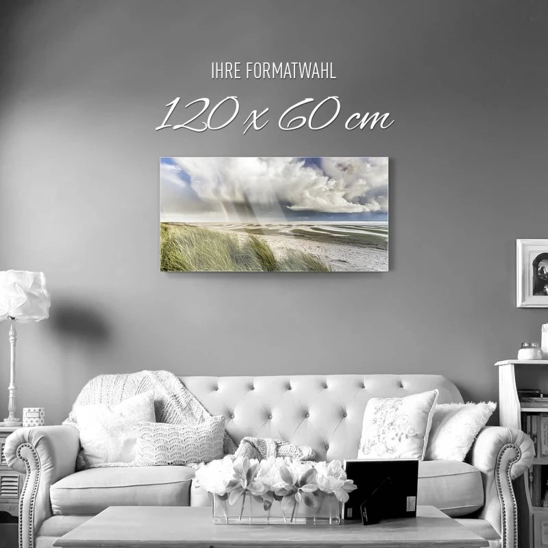 Strand & Meer Wattenmeer Nordsee als Acrylglas Bild 120x60cm
