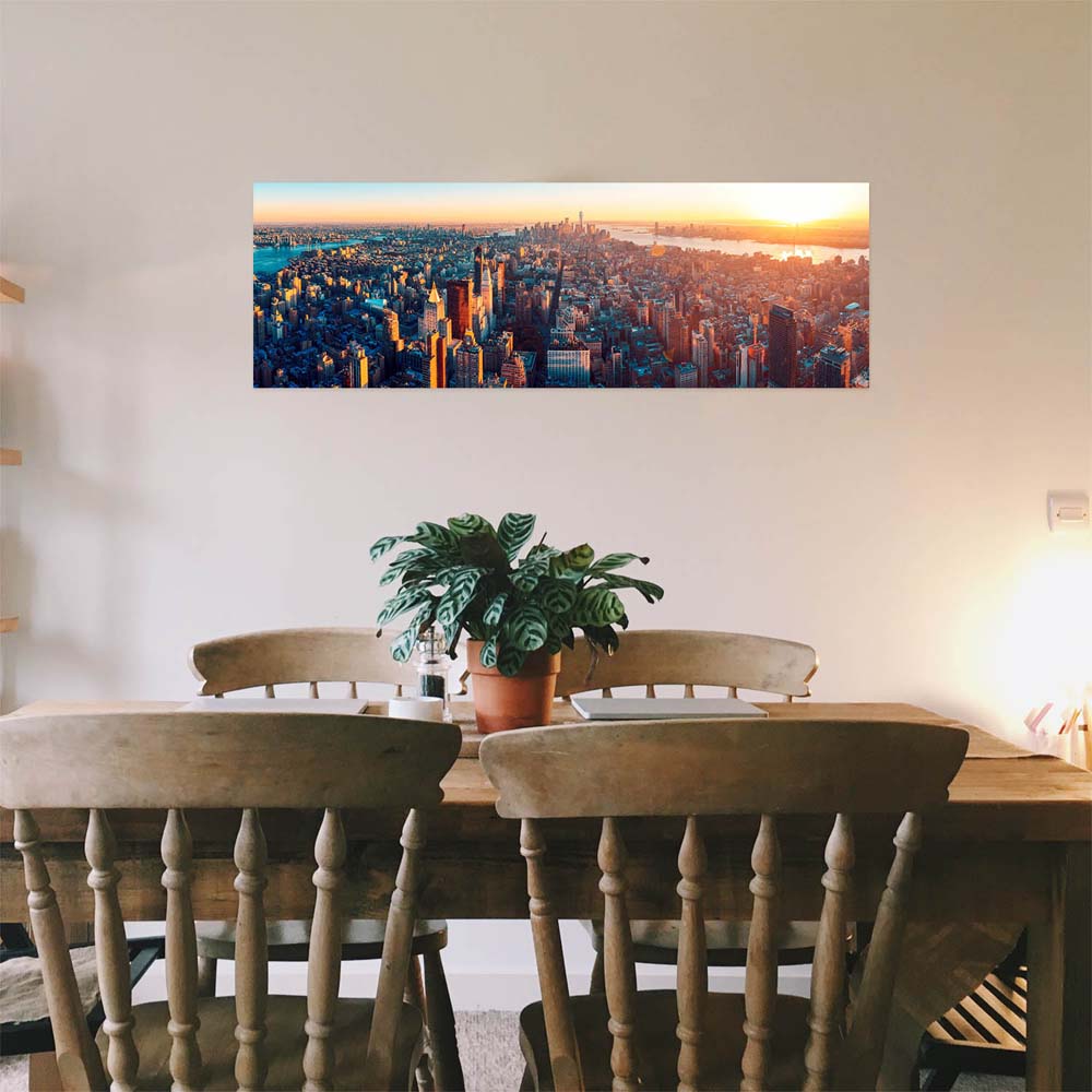 Poster 50x50cm Manhatten von oben Skyline