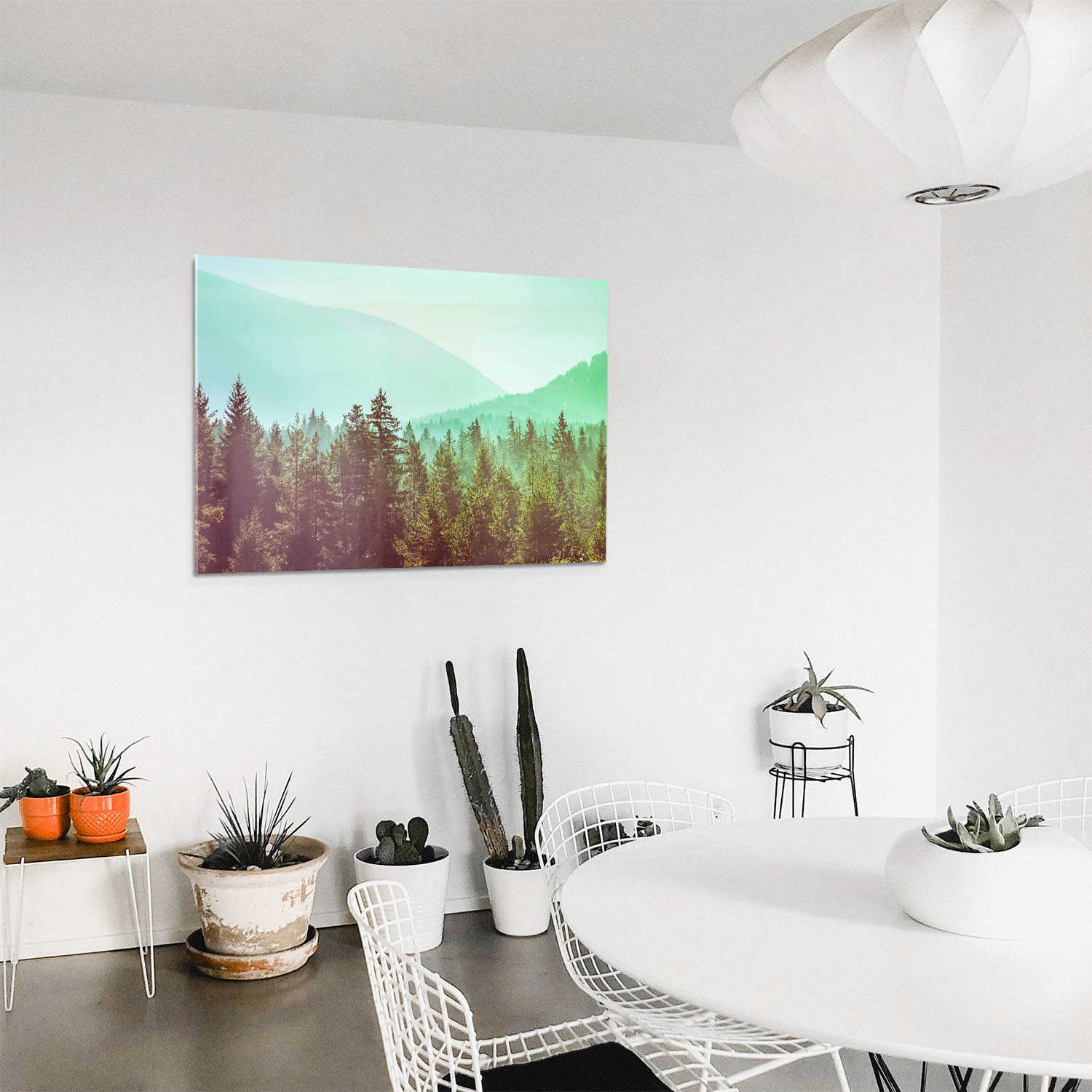 Wald & Bäume Retrolook als Acrylglas Bild 120x60cm