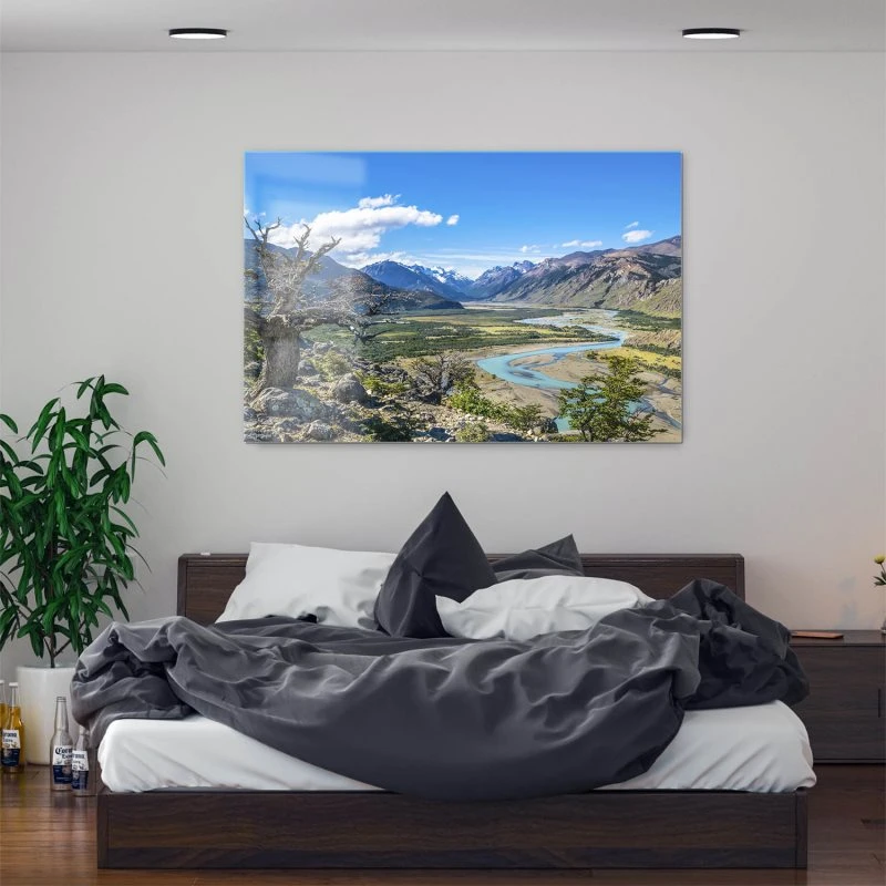 Berge & Gebirge Patagonien Flüsse als Acrylglasverbund Bild 160x120cm