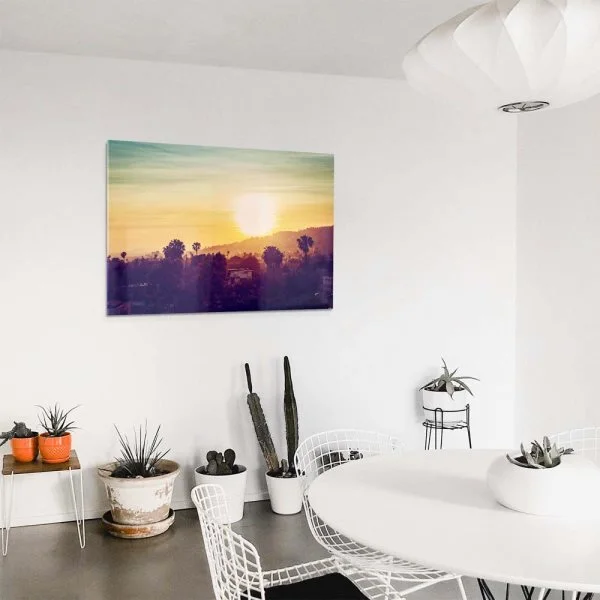 Skyline Los Angeles sunset als Acrylglas Bild 90x60cm