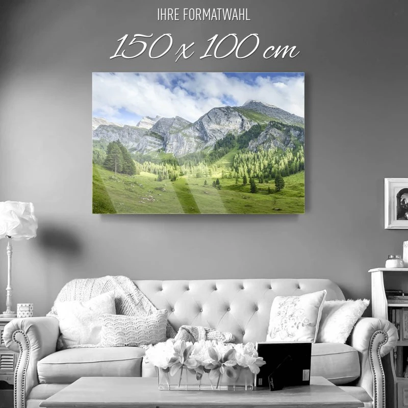 Berge & Gebirge Lichtspiele Zillertal als XXL Acrylglasbild 150x100cm