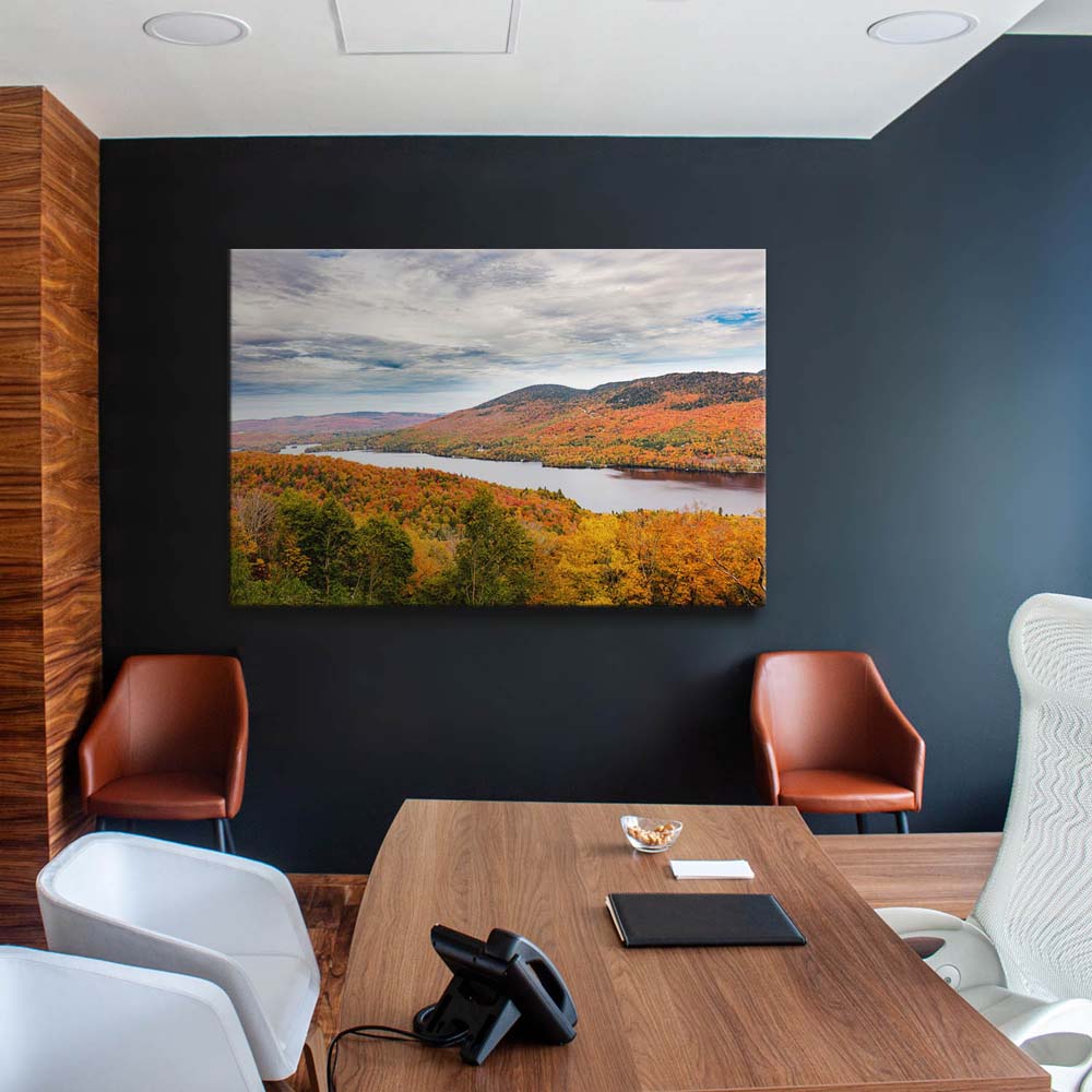 Wald & Bäume Indian Summer, Québec, Kanada als Keilrahmenbild 180x90cm