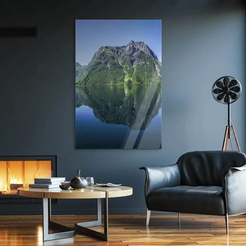 Berge & Gebirge Fjord Norwegen im Hochformat als Acrylglasverbund Bild 60x90cm